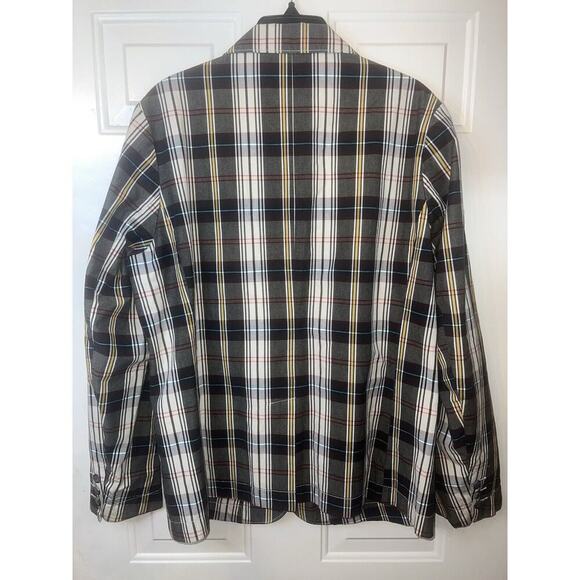Hawkings & McGill Blazer Jacket Men’s Large Button Up Shirt Plaid Checker Cotton - Picture 6 of 6